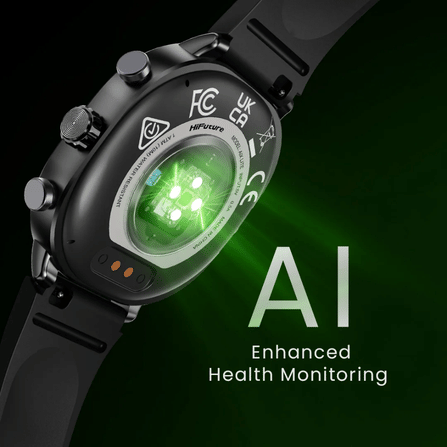 สมาร์ทวอทช์ HIFUTURE AIX LITE มีฟีเจอร์ AI หน้าจอ AMOLED 1.43 นิ้ว สีทองแชมเปญ_6